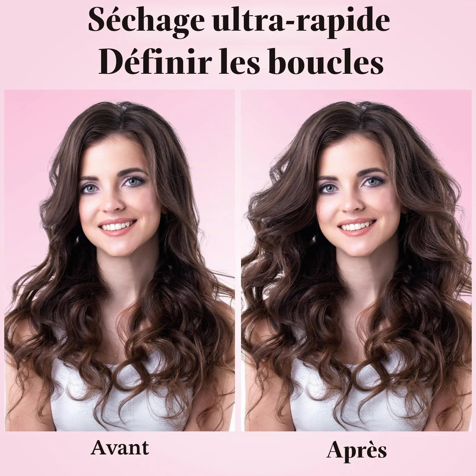 Grand diffuseur compatible avec Shark FlexStyle, buse diffuseur plus grande pour sécher plus rapidement et définir les cheveux ondulés bouclés bouclés Noir
