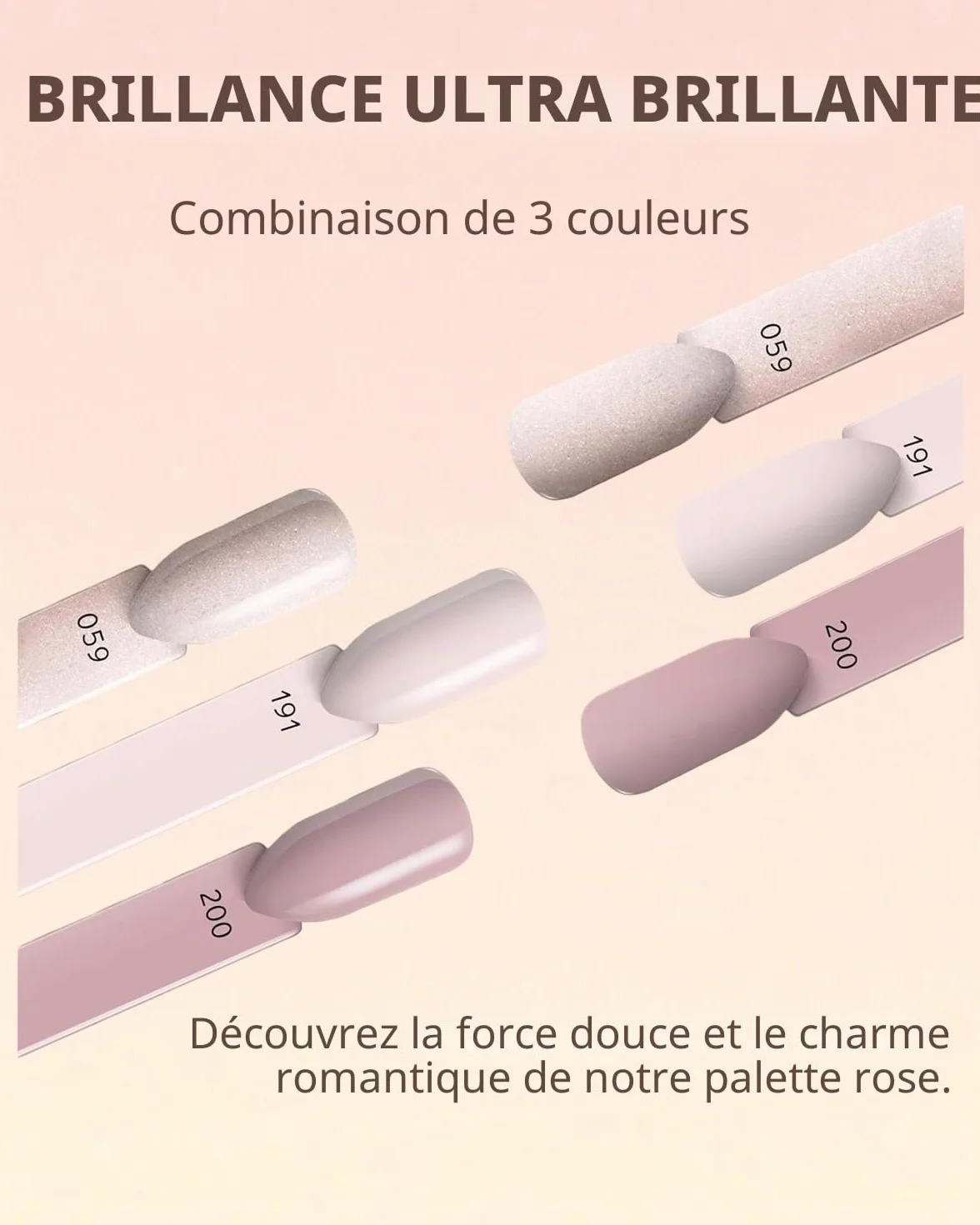 Aokitec Kit de trempage pour ongles 12 poudres 3 couleurs rose clair nude rose pâle avec 3 liquides acrylique nail art