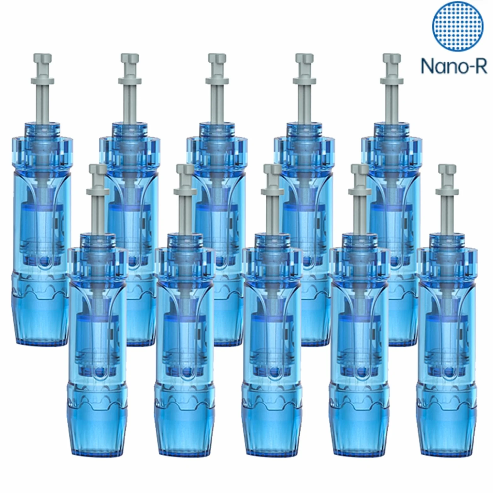 10 Pièces Dr. Pen Cartouches Nano-R - Cartouche d'Aiguille de Rechange Originale pour Dr. Pen Ultima A8S M8S A9 Stylo de Microneedling (Nano-R, 10PCS)
