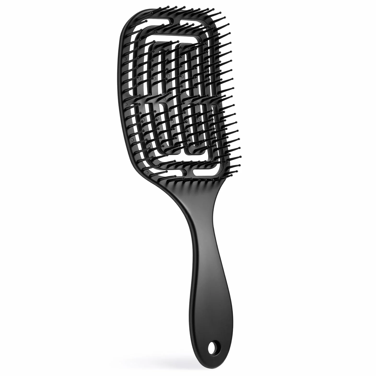 Brosse Cheveux Bouclés Démêlante Magique Anti-Casse Anti-Statique pour Boucles Lisses Épais Fins