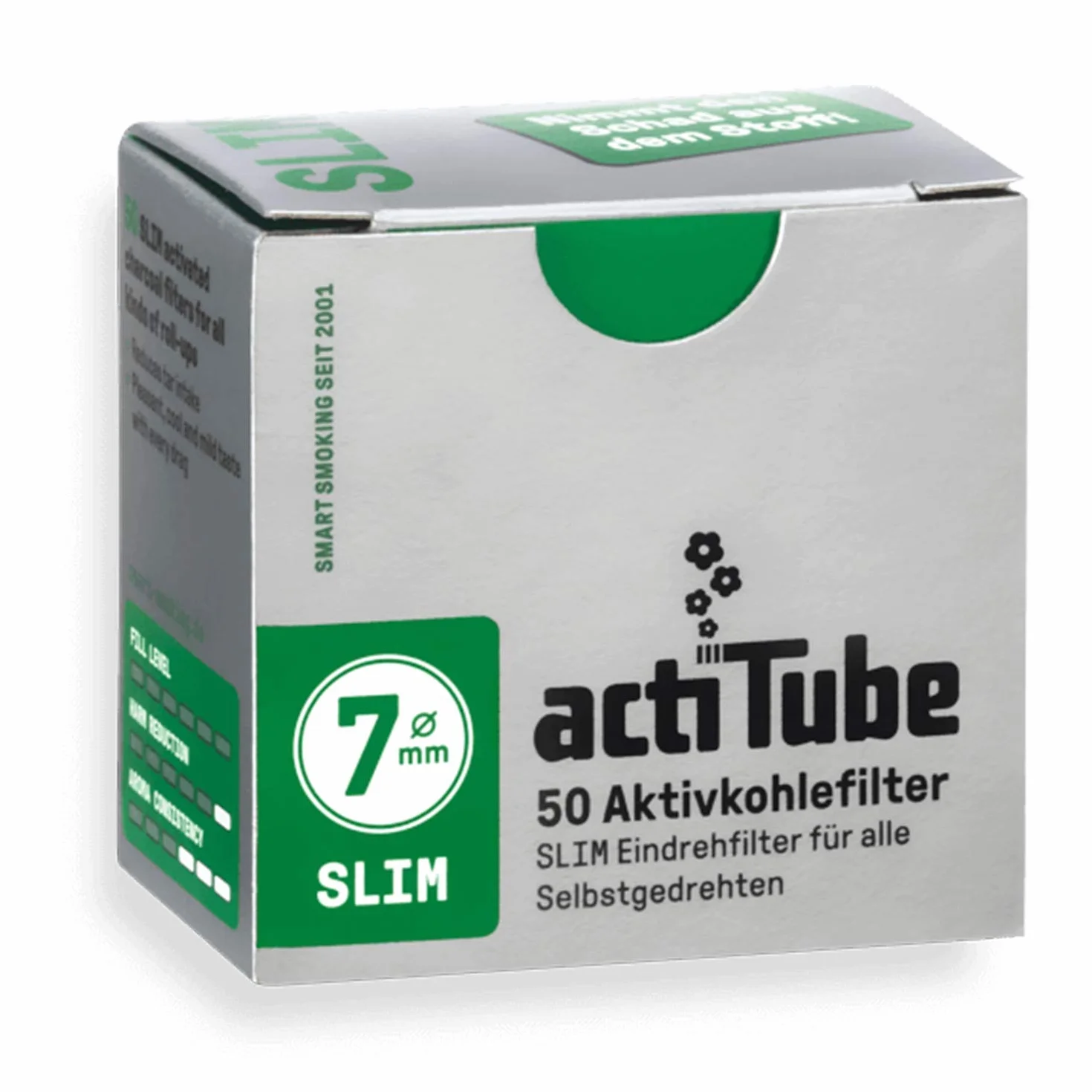 actiTube Kit de filtres à charbon actif Slim 7,1 mm 10x50 (500)