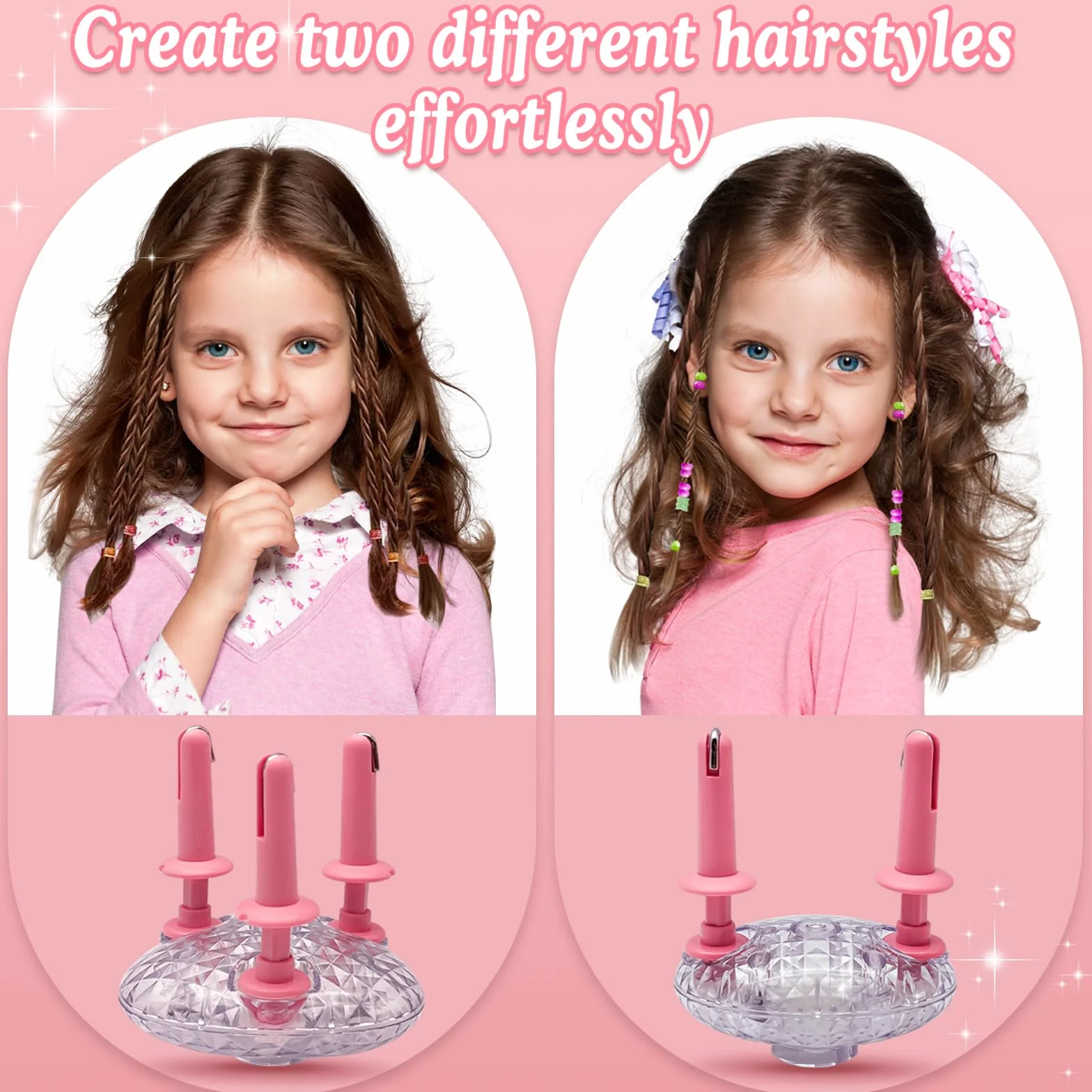 Machine à Tresser les Cheveux Automatique, Appareil à Tresser les Cheveux pour Fille, Kit Coiffure Enfant