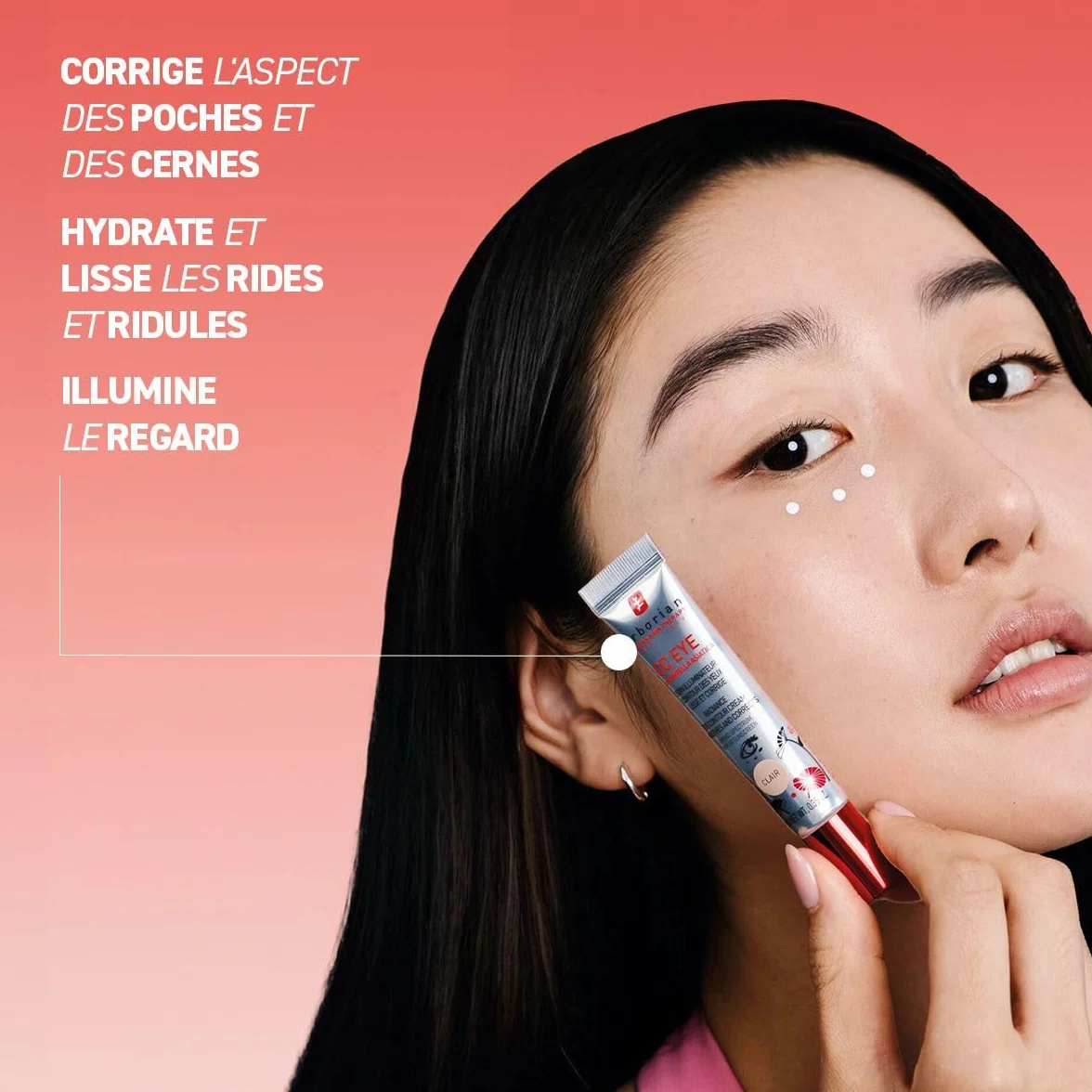Erborian CC Eye Crème Contour des Yeux Centella Asiatica Soin Hydratant Illuminateur Correcteur Teinté SPF 20 Lisse Corrige Cernes