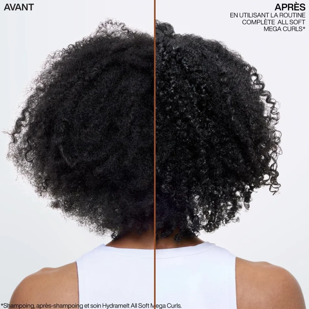 REDKEN - Soin Nourrissant & Hydratant Sans Rinçage - Définit Les Boucles 72h - Vegan & Sans Sulfates - Aloe Vera - Cheveux Très Secs, Bouclés À Crépus - All Soft Mega Curls - Hydramelt - 150 ml