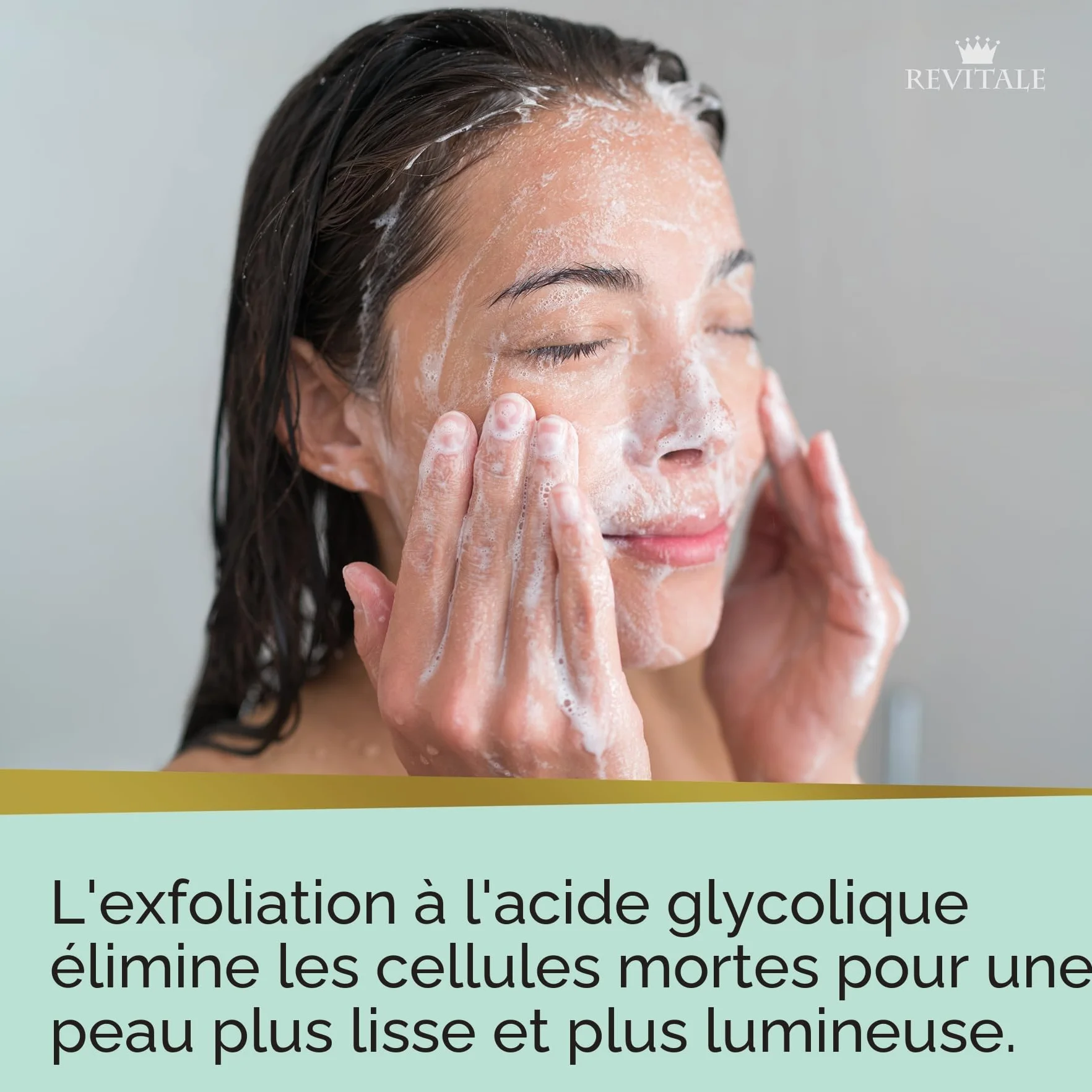 Revitale Savon Avancé à l’Acide Glycolique – Barre Adoucissante Éclatante Lissante Régénérante