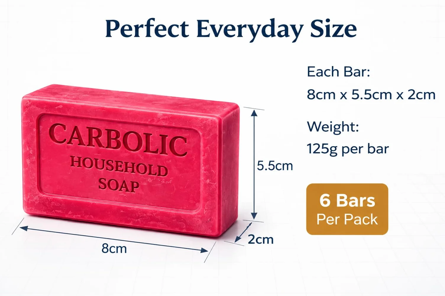 Savon Antibactérien Carbolic 125 g Lot de 6 Barres