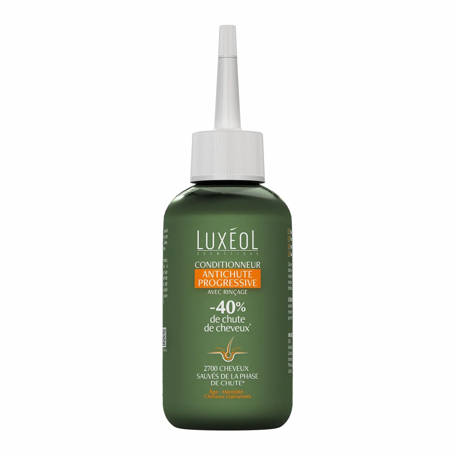 LUXÉOL Conditionneur Antichute Progressive 150ml - Soin Capillaire Réduit Chute Cheveux 40% 99% Ingrédients Origine Naturelle Brillance Résistance Fabriqué France