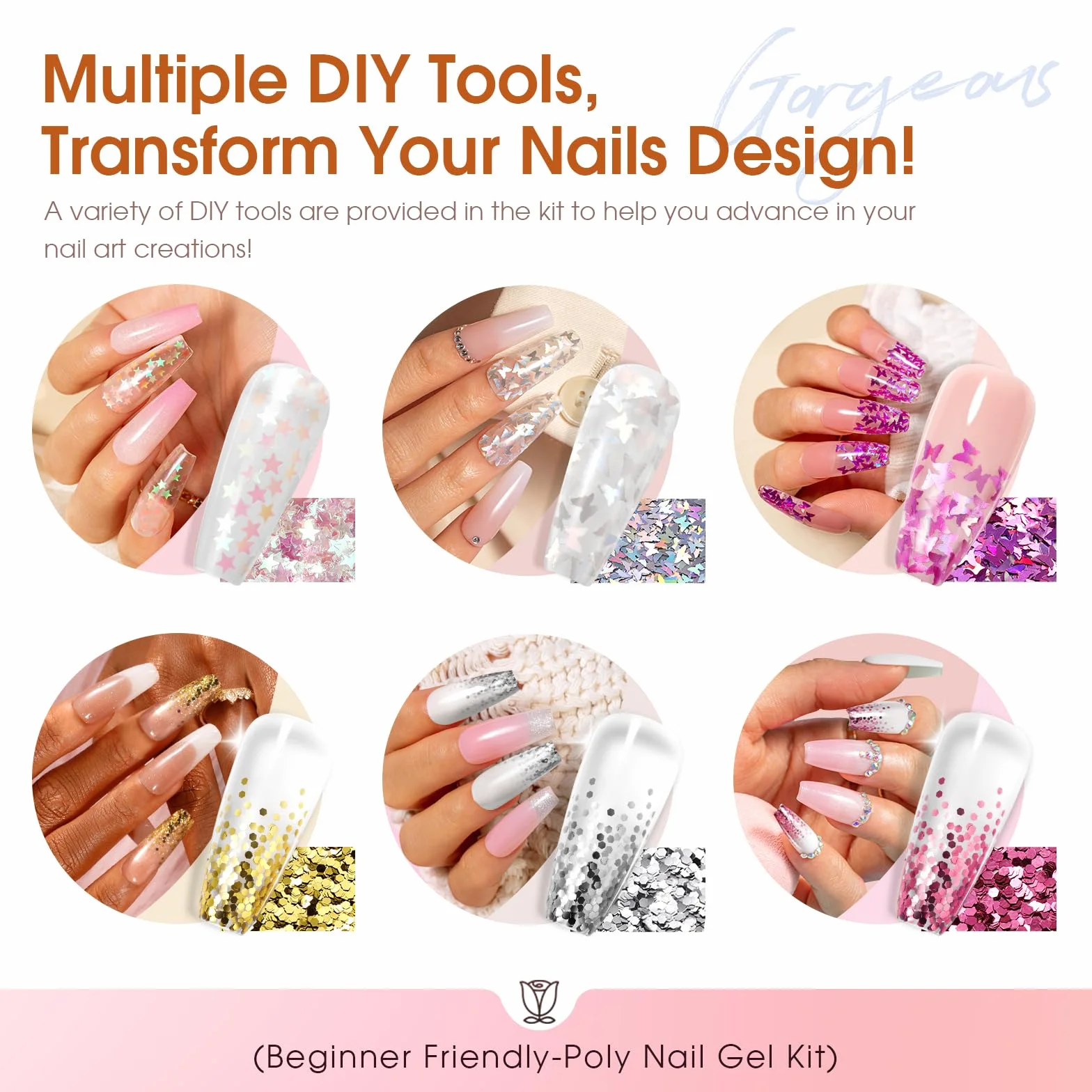 ROSALIND 48W Lampe UV Gel Ongle Kit Complet 14 Couleurs avec Lime Électrique Base et Top Coat