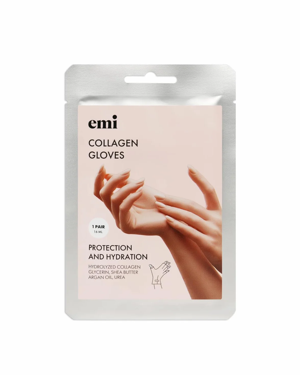 Gants Au Collagène Pour La Réparation Intensive Des Mains Avec Collagène Hydrolysé, Huile D’Argan, Glycérine, Urée Et Beurre De Karité | Soin Spa Hydratant Et Adoucissant En Profondeur | 1 Paire