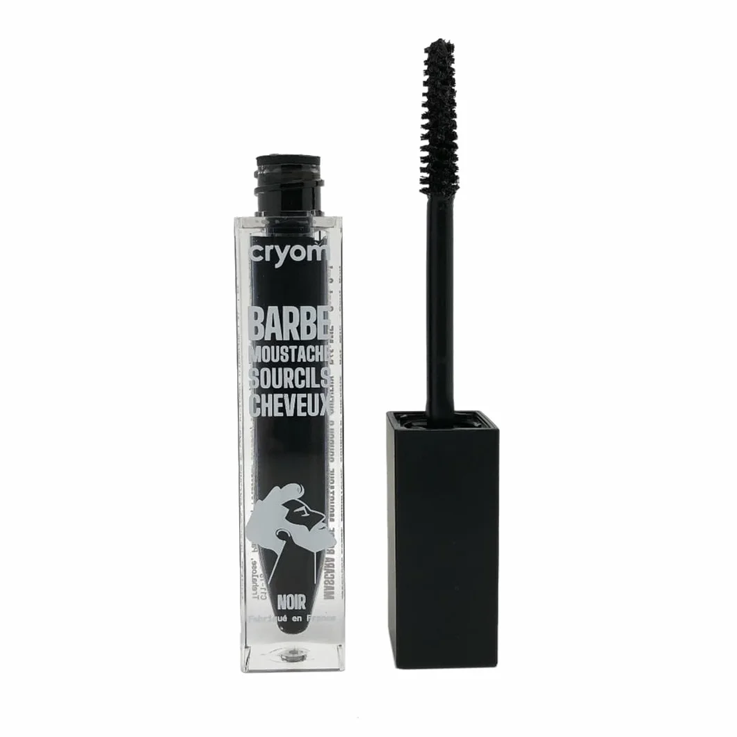 Correcteur temporaire de couleur pour barbe, sourcils et cheveux, flacon brosse 7 ml. Cosmétique et maquillage pour hommes. N°01 : Noir