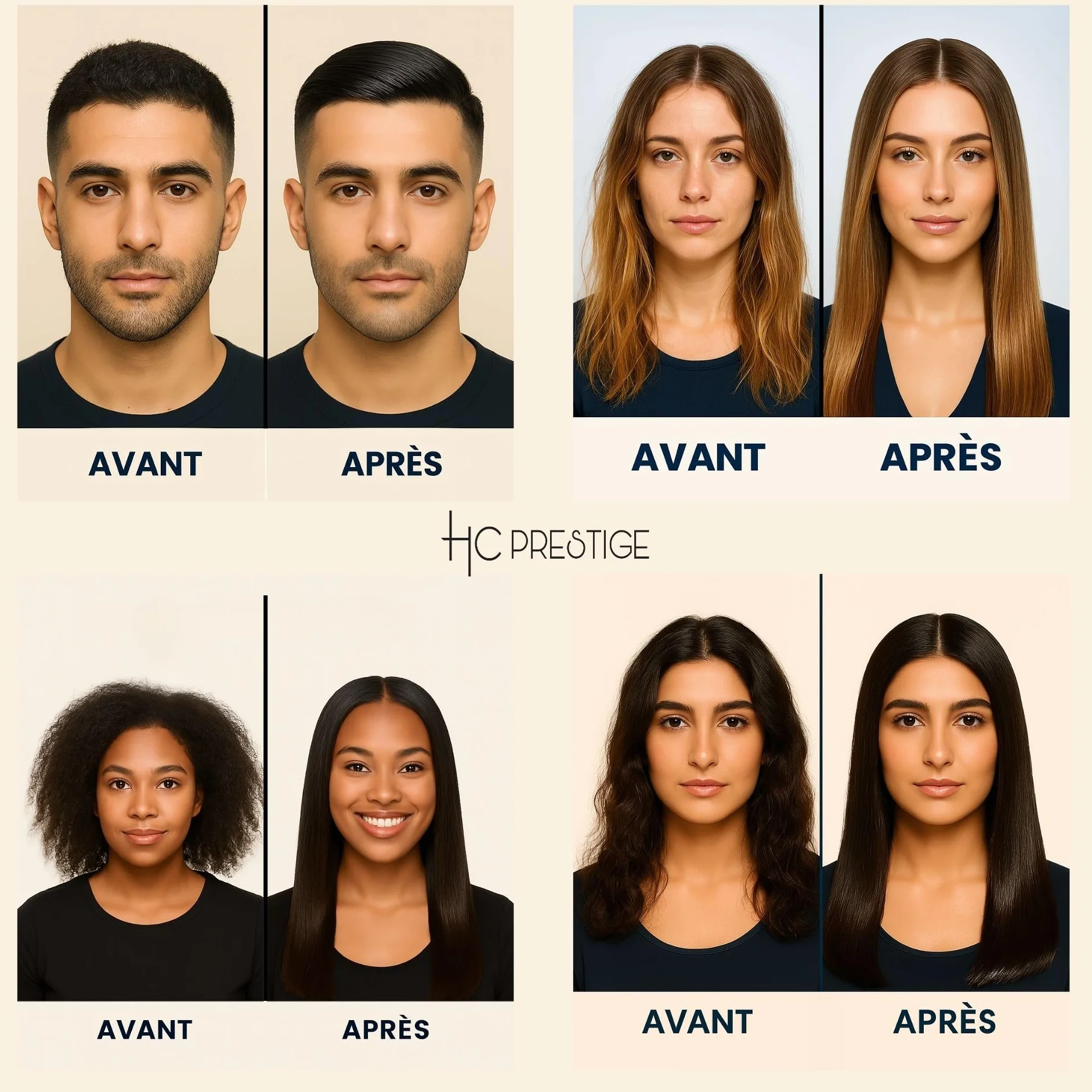 HC Prestige Kit Laminoplastie Oh My Sleek Lissage Pro Sans Fumée 4x100ml Kératine, Collagène, Protéines de Soie Sans Formol ni Acide Thio Made in France