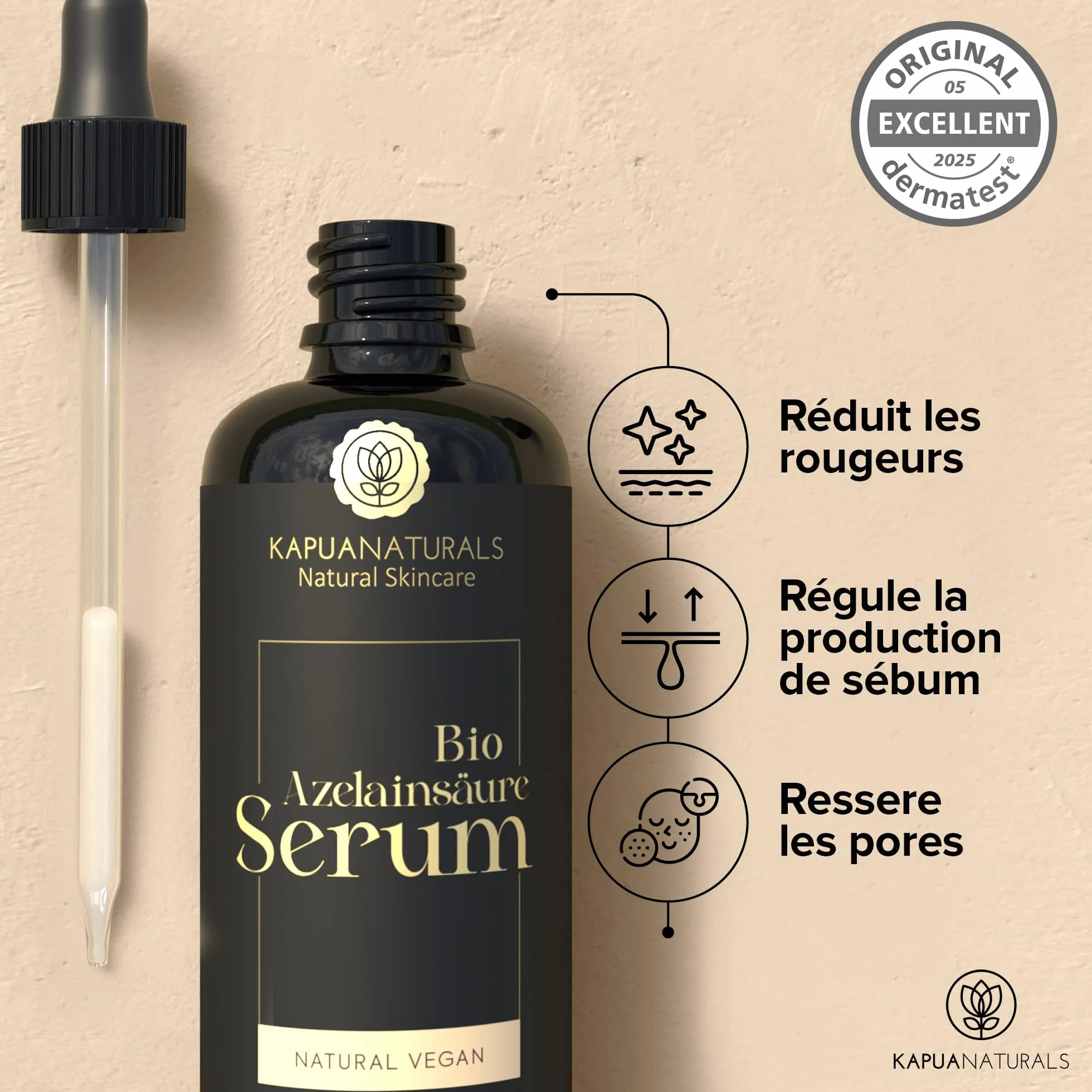 Sérum Acide Azélaïque 100ml Purifiant Peaux Impures Sensibles BIO Végane