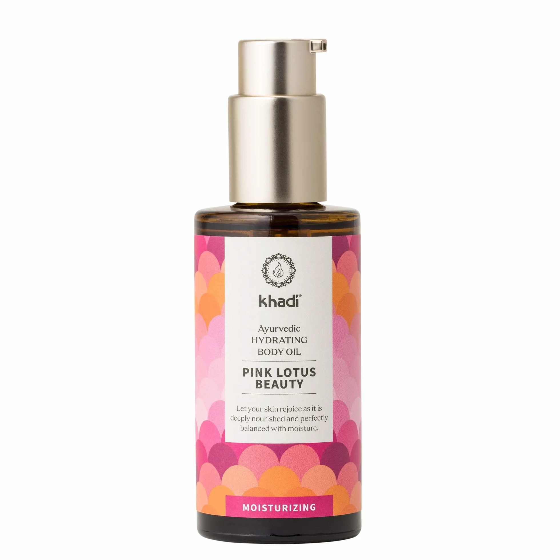 khadi PINK LOTUS BEAUTY Huile de corps Élixir Ayurvédique - Huile sensorielle harmonisante et hydratante - 100% végétale et naturelle - 100 ml