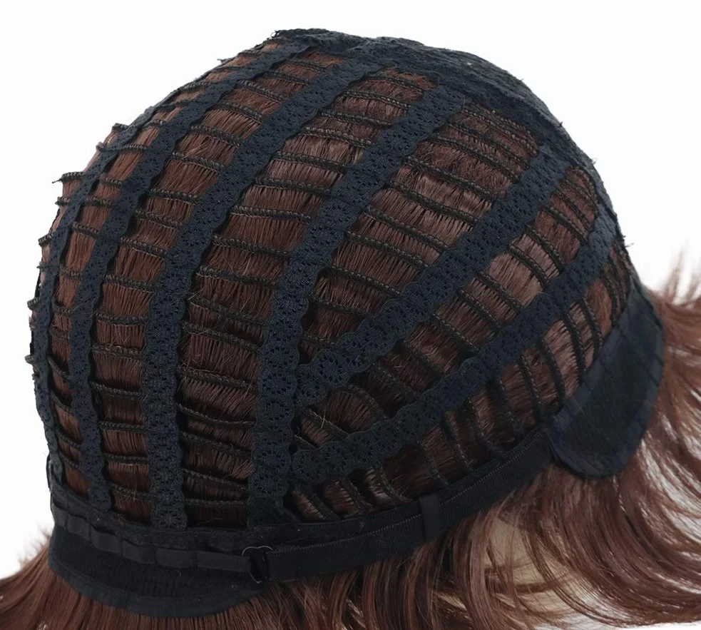 VGbeaty Perruque Courte Marron Brune des Années 60 70 80 pour Hommes avec Moustache Perruque Disco des Chanteurs Stars Hippie pour Carnaval Halloween Déguisement Party