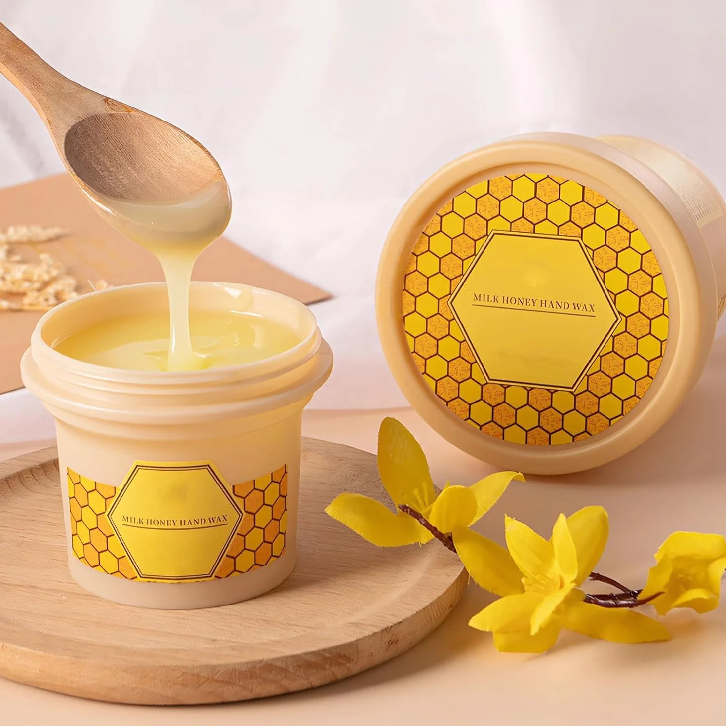 Masque exfoliant au miel et à la cire de lait pour les mains hydratant (1 pièce)