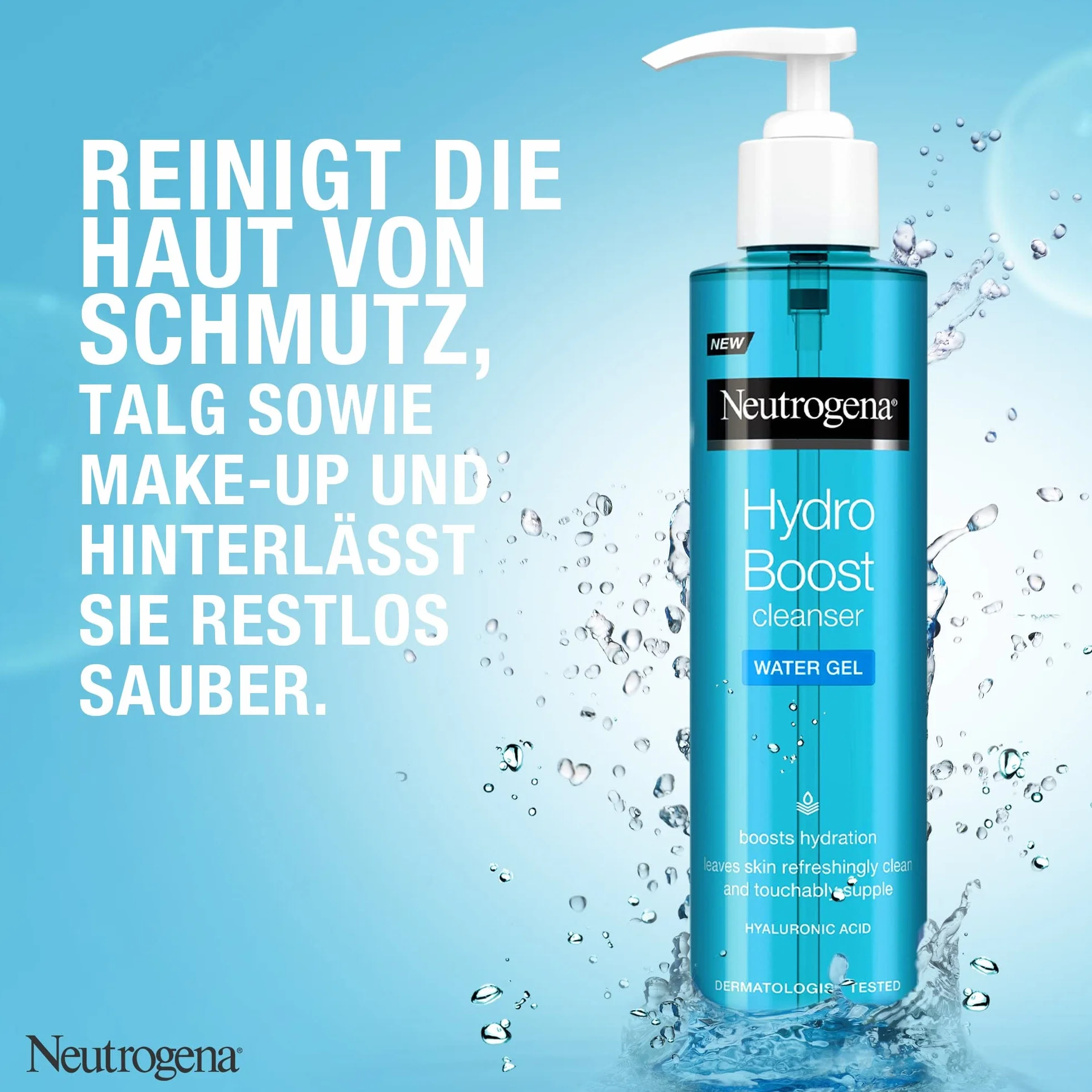 Neutrogena Hydro Boost Aqua Gel Lotion Nettoyante 200 ml Acide Hyaluronique