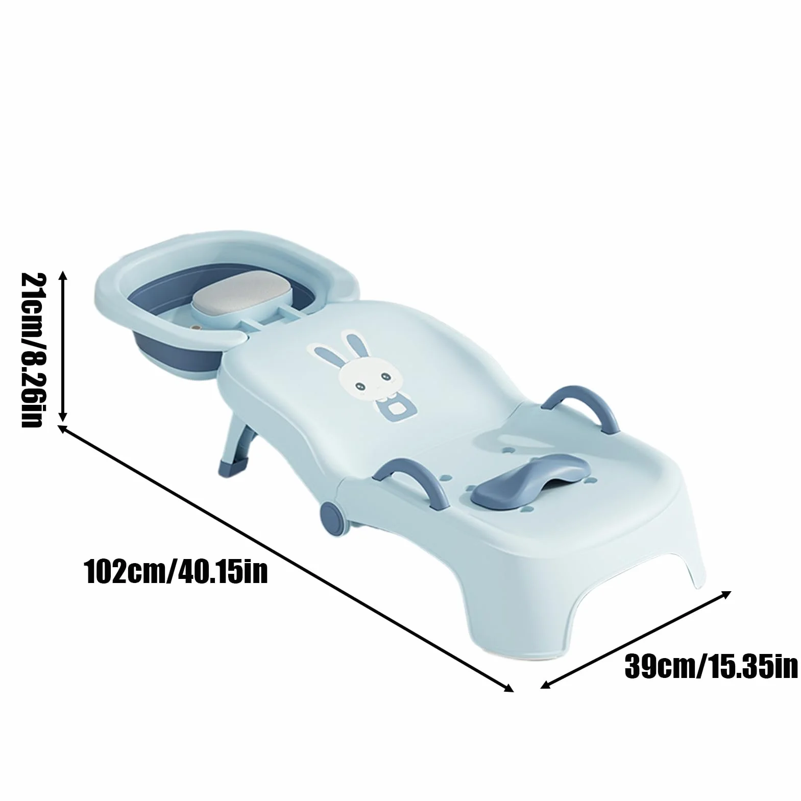 Station lavage cheveux pour Siège inclinable shampooing bébé appui-tête | Fauteuil Pliable Rince-Cheveux Enfant pour Salon Maison Salle de Bain WC Salon Filles Garçons Bébé