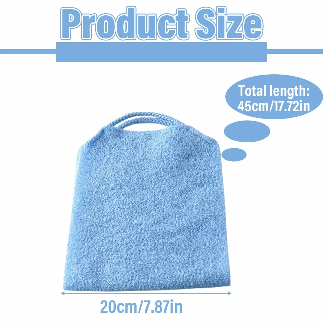 Brosse pour se Laver le Dos, Sangle Lave Dos, Tampon Exfoliant Dos, Bleu