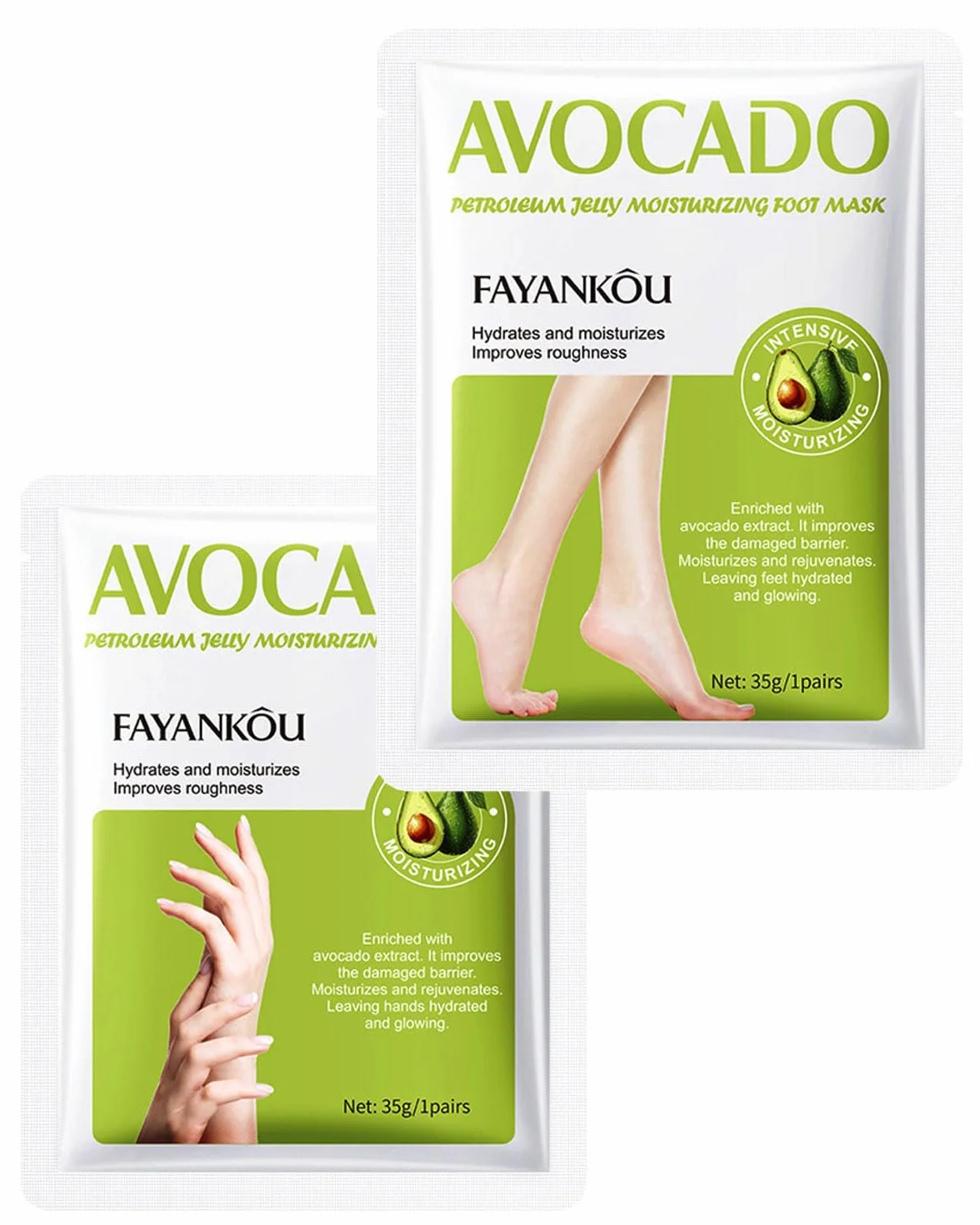 Masque nourrissant régénérant anti-âge mains et pieds secs Avocat