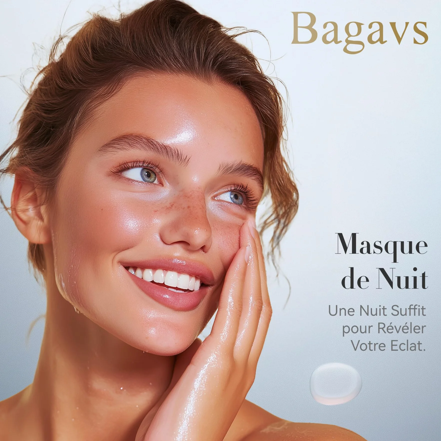 Bio-Collagen Masque Visage Nuit Acide Hyaluronique Anti-Rides Hydratant 38g Lot 4