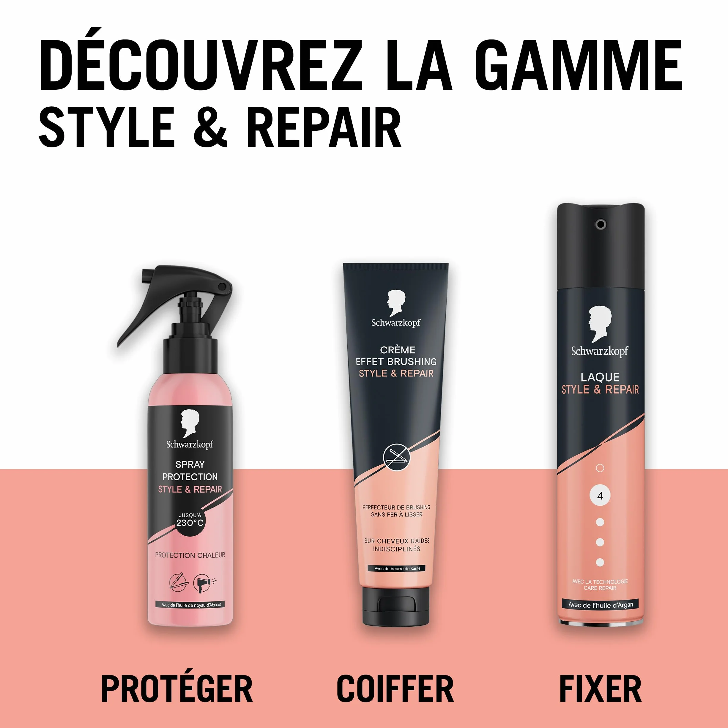 SCHWARZKOPF Spray Protection 230°C Style & Repair 150ml Protection chaleur Cheveux sensibilisés