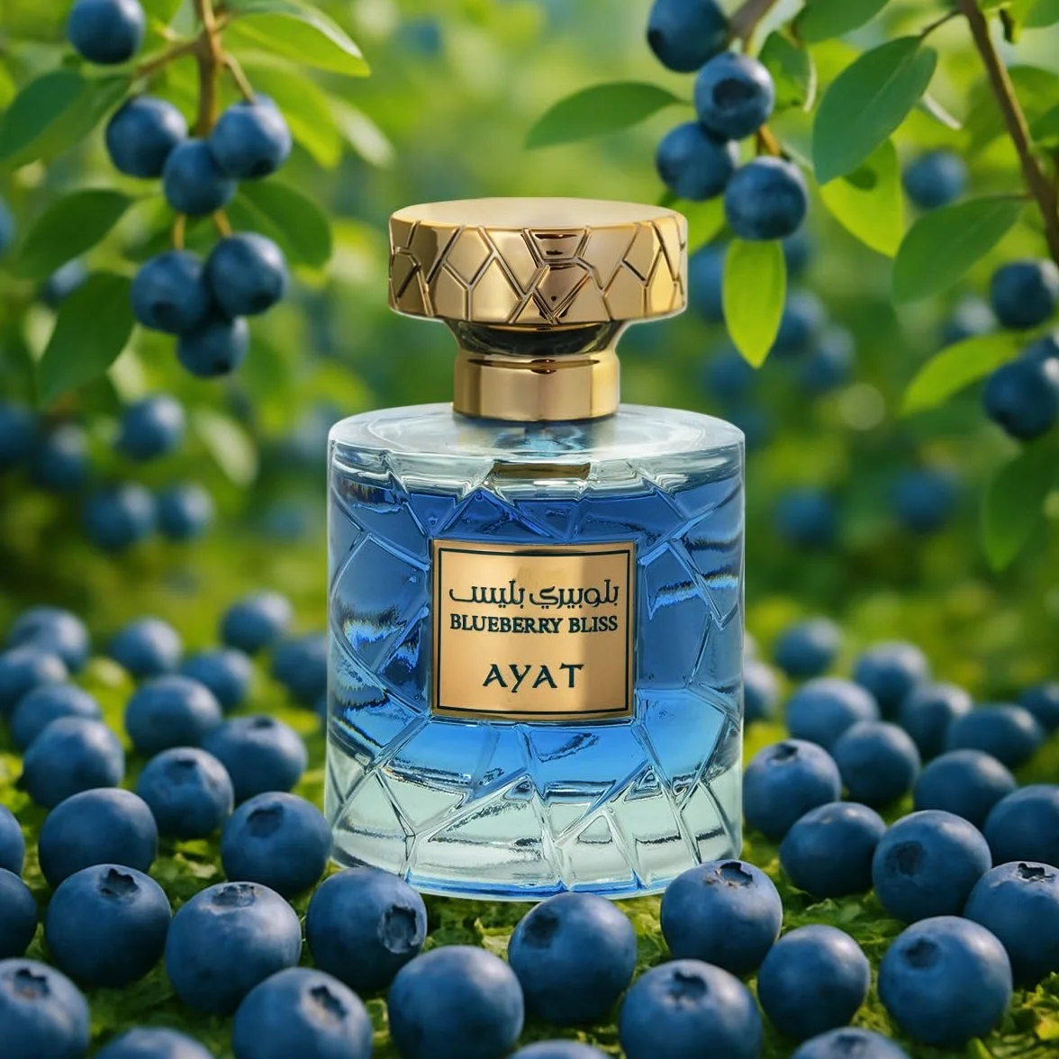 AYAT PERFUMES - Eau de Parfum Blueberry Bliss 100ml – Parfum Mixte Fruité & Musqué – Framboise, Fraise & Patchouli – Longue Tenue – Parfum de Dubaï