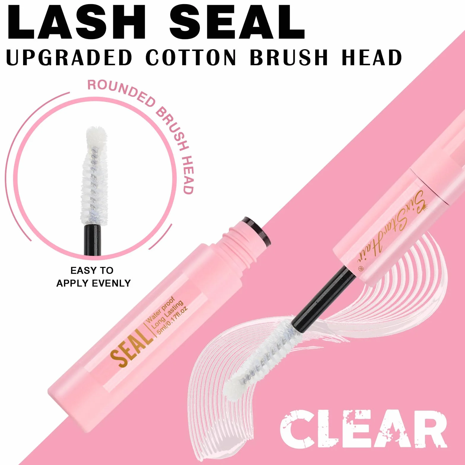 Sixstarhair Colle Faux Cils Lash Bond et Seal 48-72 Hours Strong Hold Eyelash Glue 2 en 1 Adhésive Imperméable