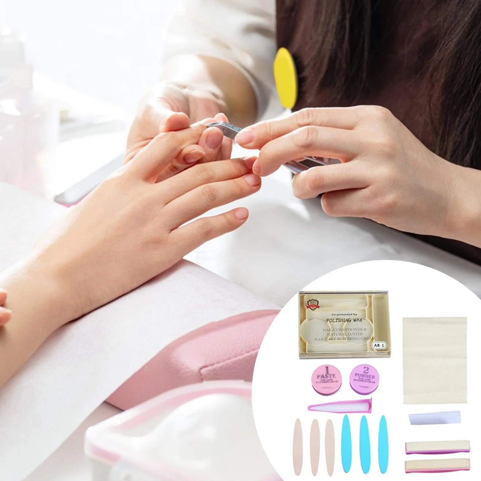 Manucure Japonaise Kit Professionnel, Kit De Manucure Japonaise Professionnel, Limes Polissoir Ongles, Réparation & Croissance Des Ongles Pour Femmes Filles Débutant Salon Mariage
