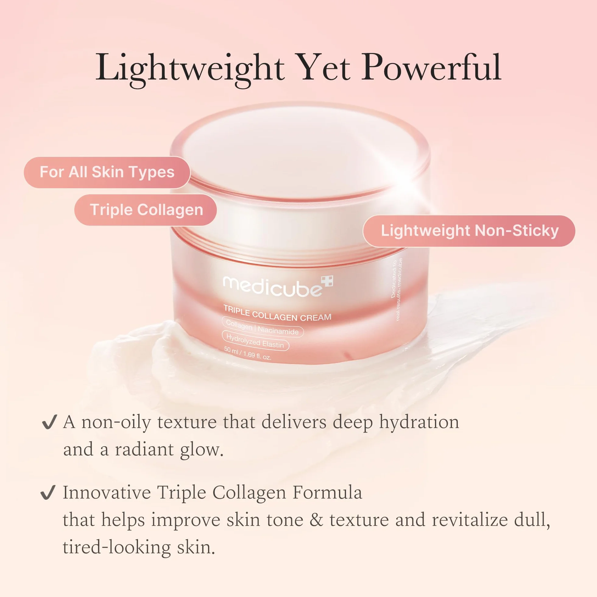 Medicube Triple Collagene Acide Hyaluronique Crème Anti Ride Visage 50 ml