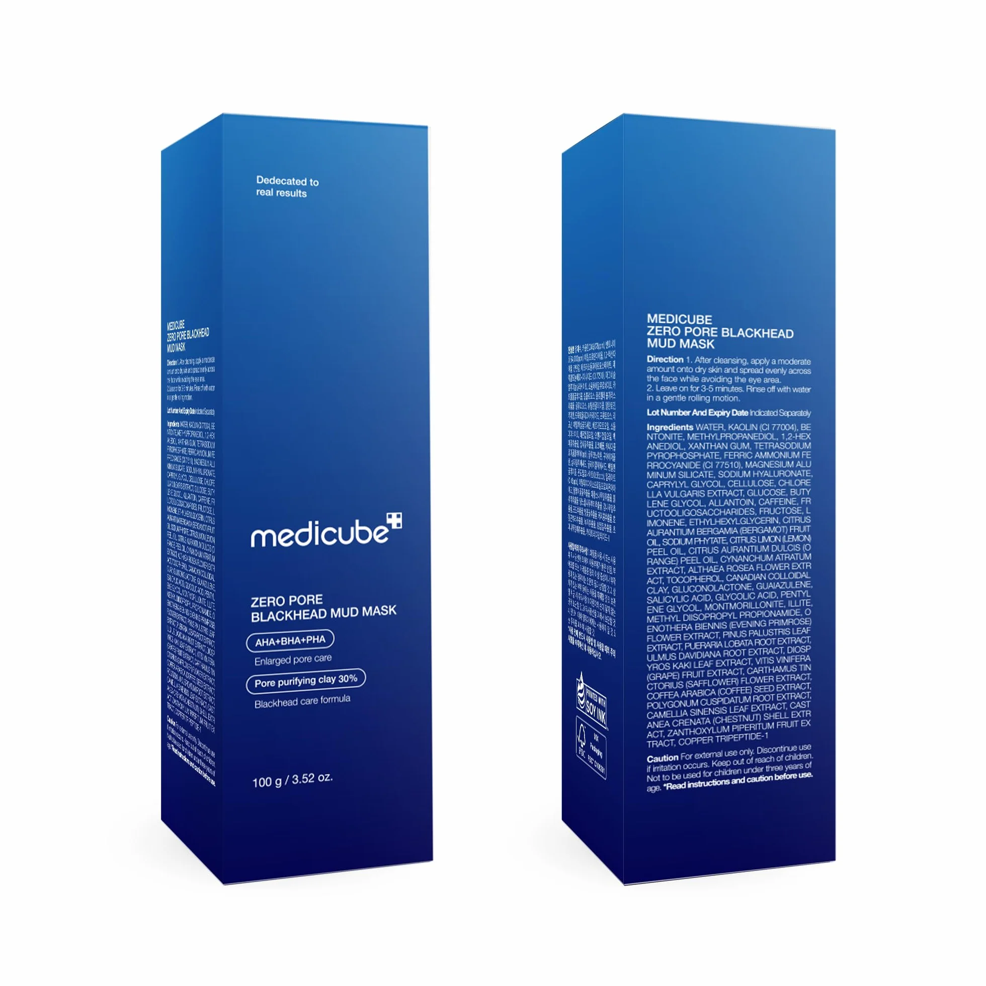 Medicube Zero Pore Blackhead Mud Mask 3.52 oz AHA BHA PHA