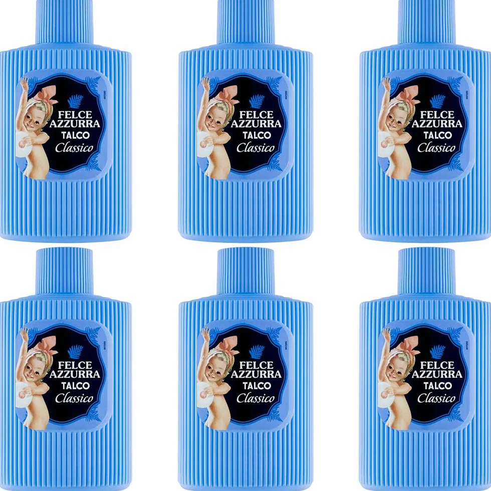 PAGLIERI Felce Azzurra Talco Classico Lot de 6 boîtes Poudre pour le Corps 150 g