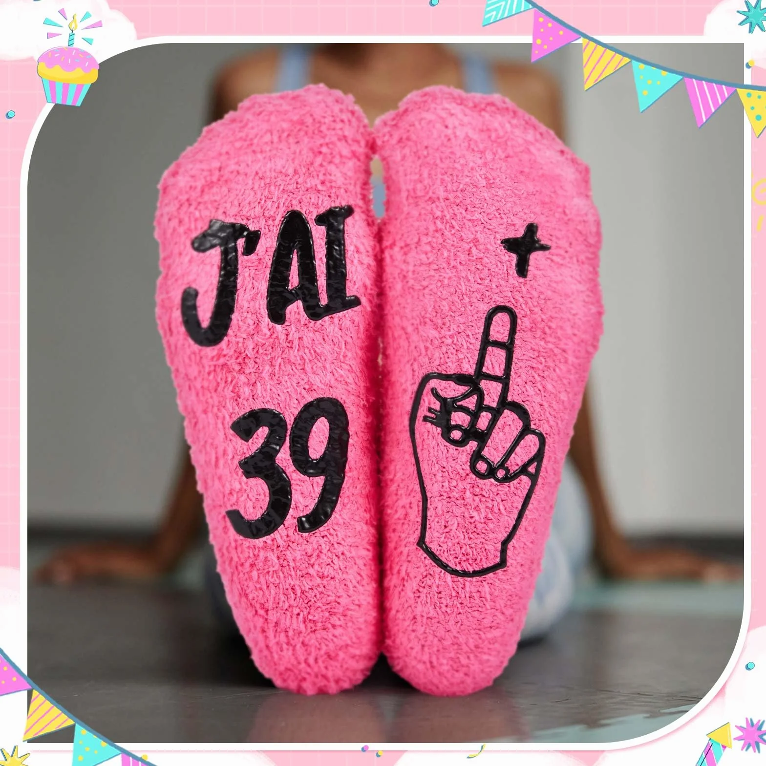 Cadeau Anniversaire Femme 40 Ans - Trousse Maquillage & Chaussettes 1986, Idée Cadeau Originale Humour Femme Née en 1986, Set Accessoire 40e Anniversaire