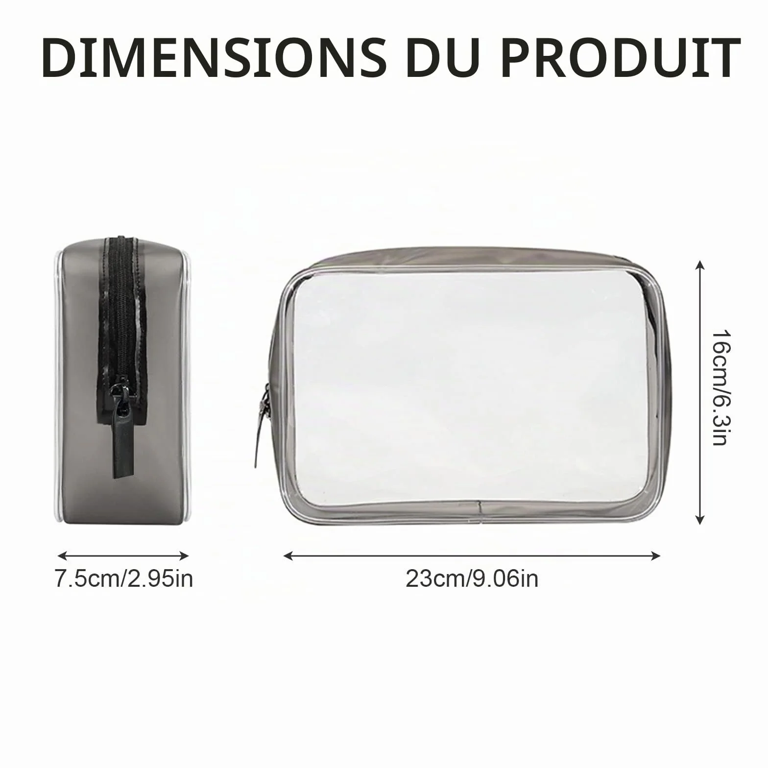 KEYRI Kit Voyage Avion Bouteille Cosmetique 100ml Flacon Étanche Rechargeable Spray Transparent pour Liquides Set de Toilette Noir