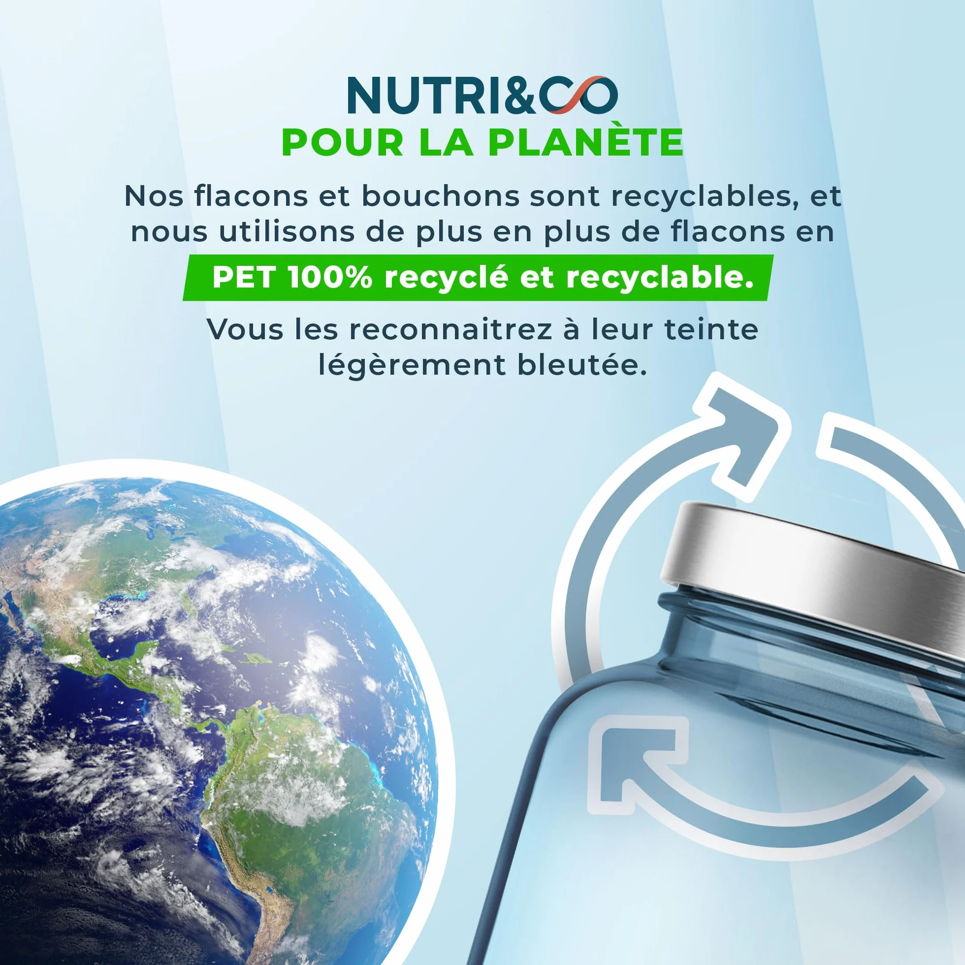 NUTRI & CO Magnésium Bisglycinate Malate & Liposome + Vitamine B6 300mg/j Haute Absorption 120 gélules Fabriqué en France