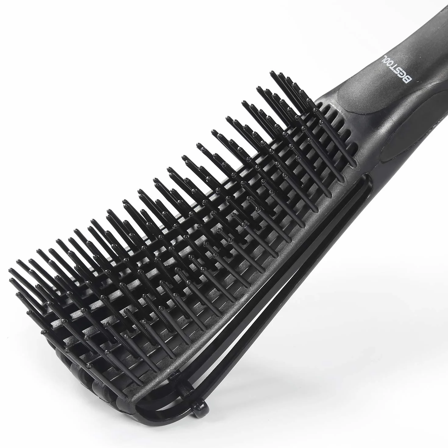 BESTOOL Brosse à cheveux naturels noirs, brosse à démêlage pour cheveux bouclés afro, idéale sur cheveux mouillés ou secs