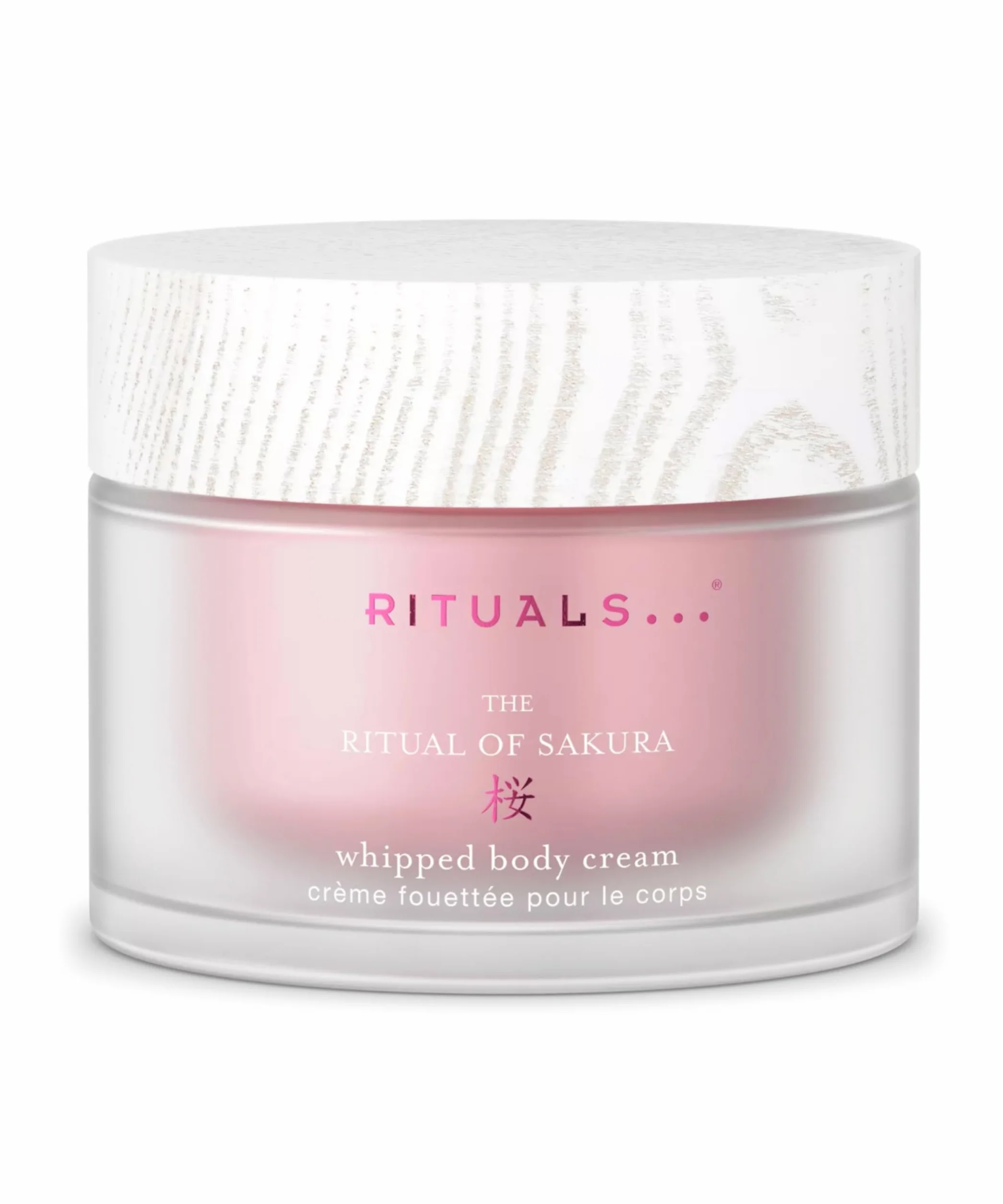 RITUALS The Ritual of Sakura Crème corporelle hydratante avec fleur de cerisier et lait de riz, formule nourrissante pour une peau douce et souple, parfum floral délicat, pot en verre de 220 ml