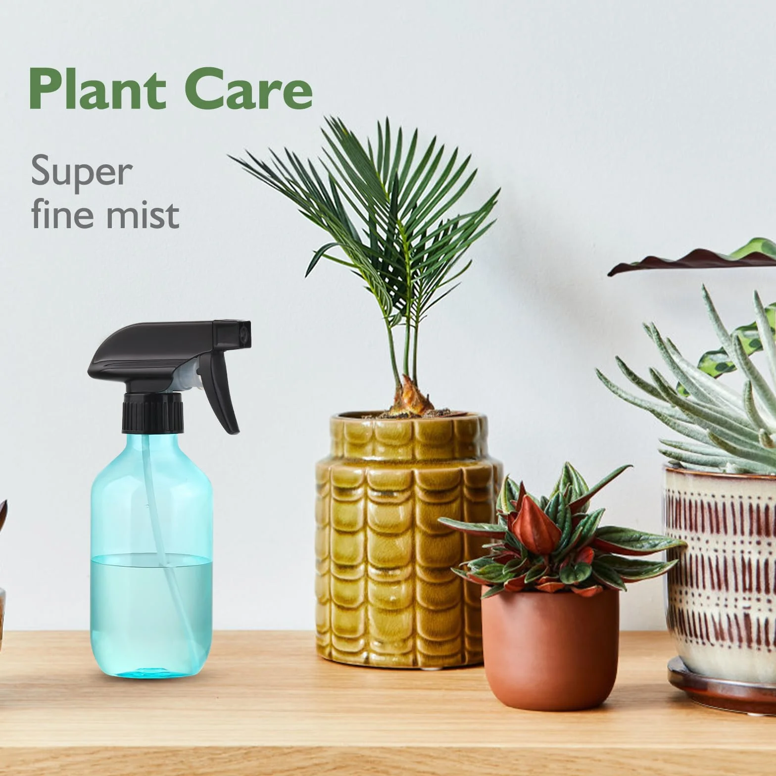 Lot de 2 flacons pulvérisateurs en plastique rechargeables de 300 ml pour plantes, jardin, nettoyage des animaux domestiques, coiffeurs, soins de voiture