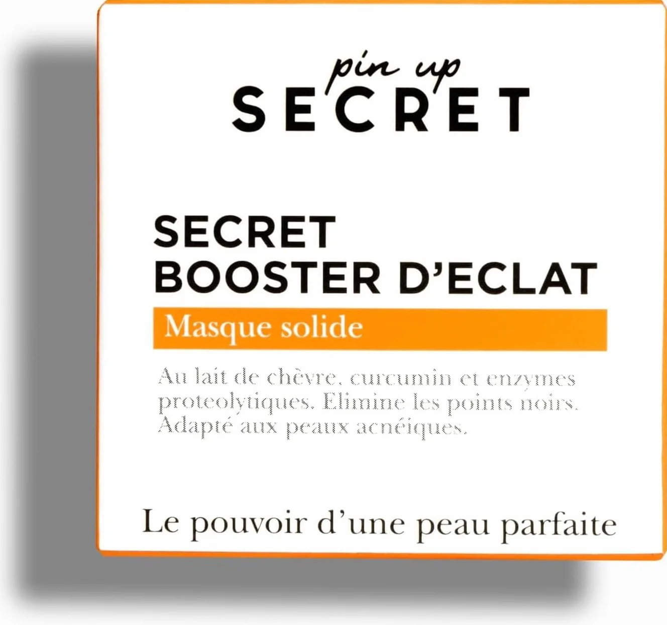 PIN UP SECRET Masque Visage Solide au Lait de Chèvre & Curcuma Nettoyant Anti-inflammatoire 30 gr
