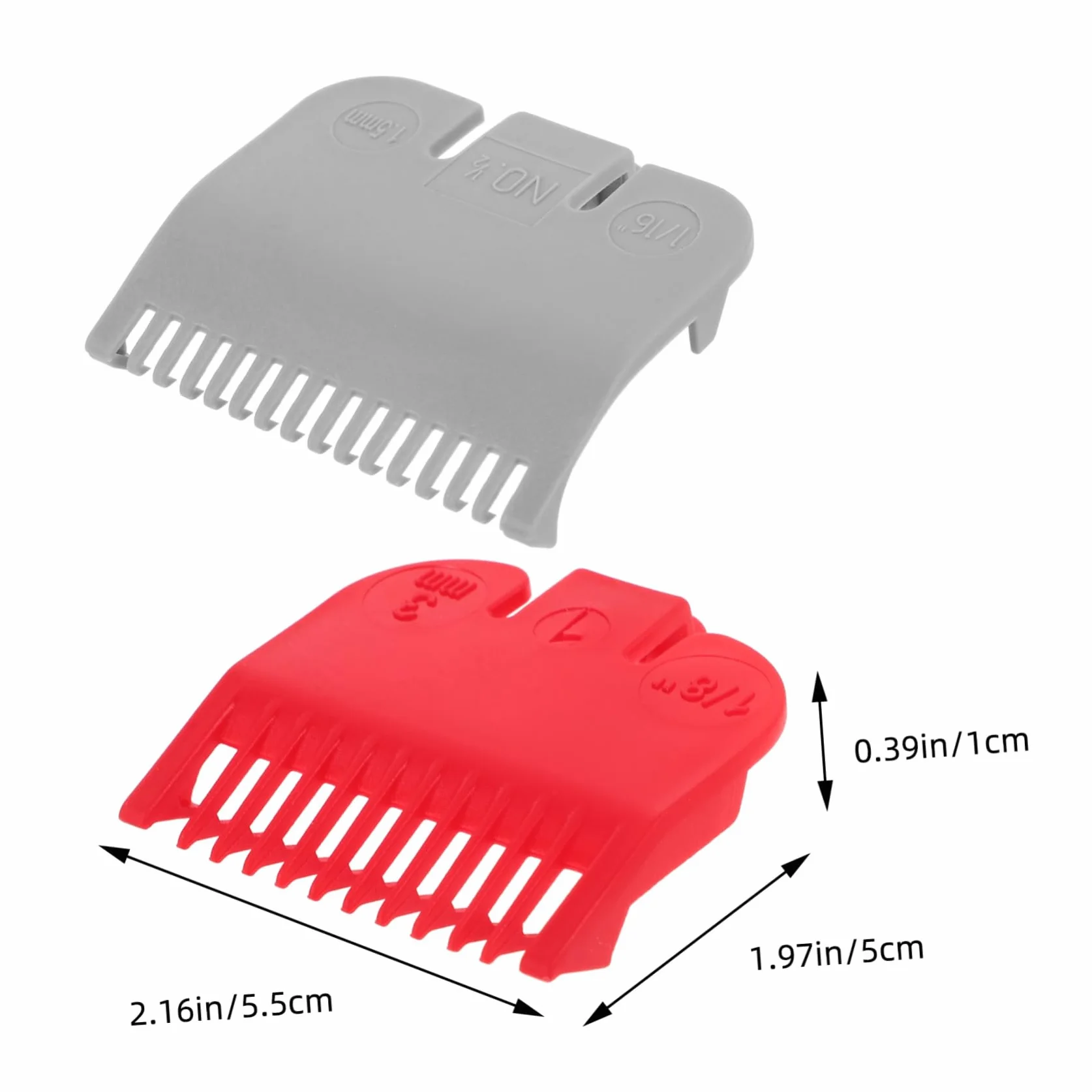 Accessoires Guides de Coupe pour Tondeuse Cheveux 2 Pièces Plastique Coloré Usage Professionnel