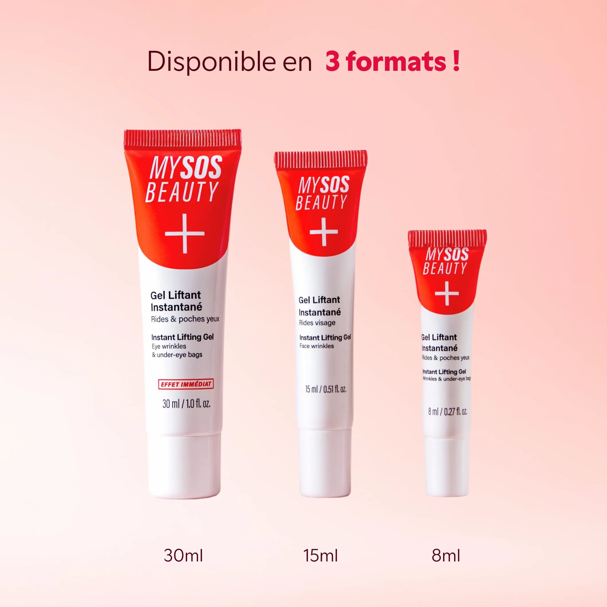 MYSOSBEAUTY Combleur de Rides Correcteur Poches et Rides Crème Liftante Contour des Yeux Anti-Age 8 ml