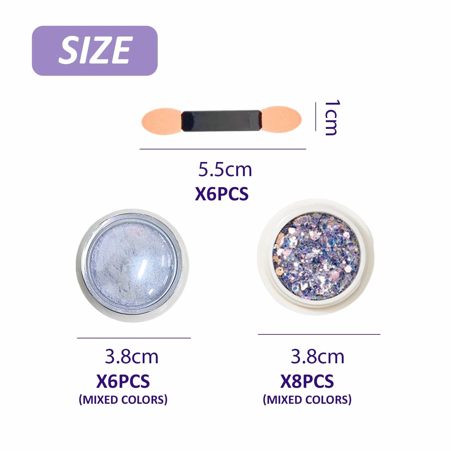 Poudre À Ongles Et Paillettes À Ongles Avec Mini Pinceaux, Matériel De Nail Art Diy