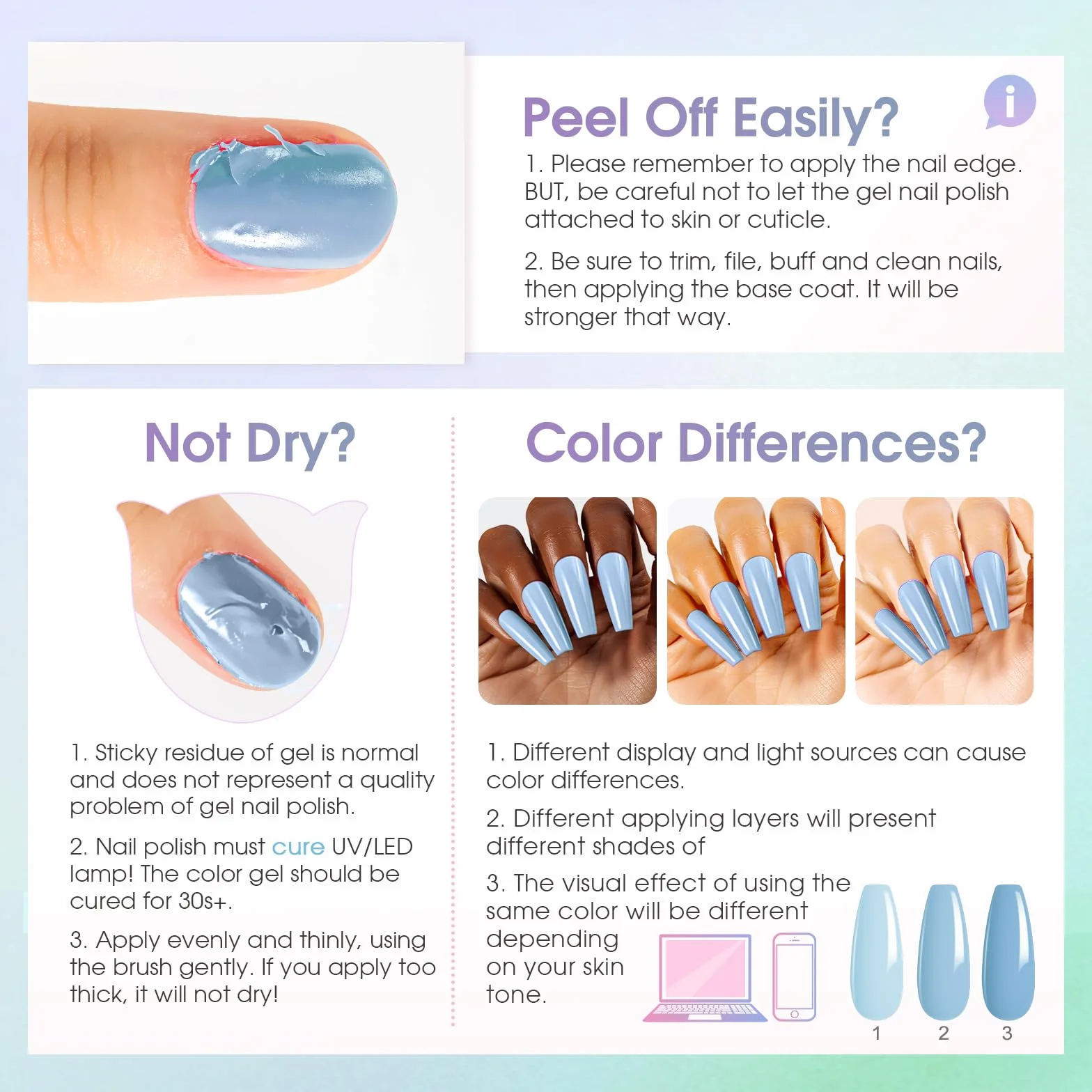 Kit Vernis Semi Permanent ROSALIND 20+4 PCS UV/LED Lampe 48W Ponceuse Électrique Ongle Gel Complet