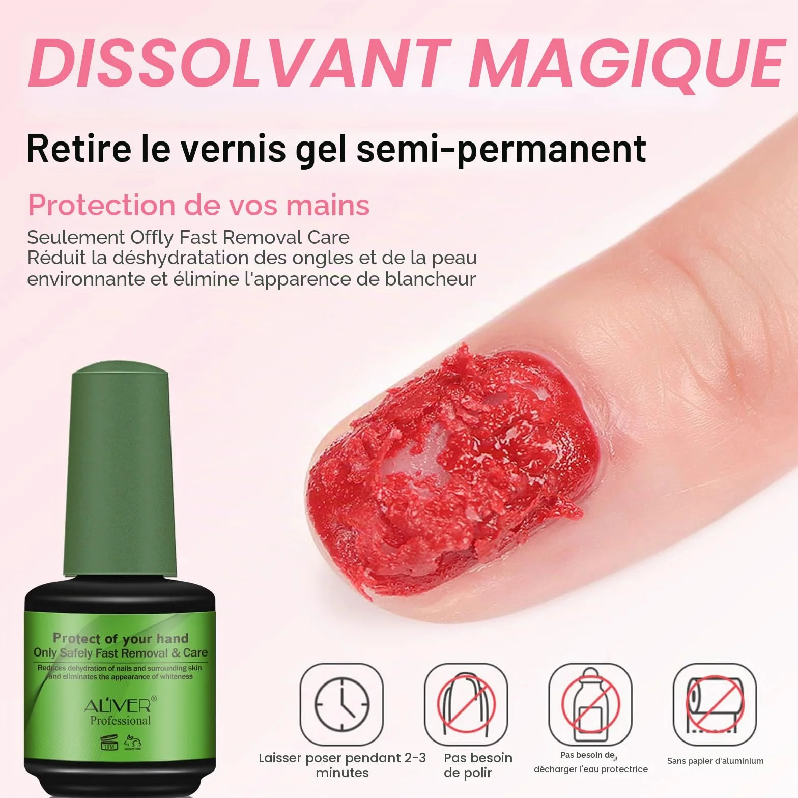 Dissolvant Magique De Vernis A Ongles, Outil De Dissolvant De Vernis En Gel