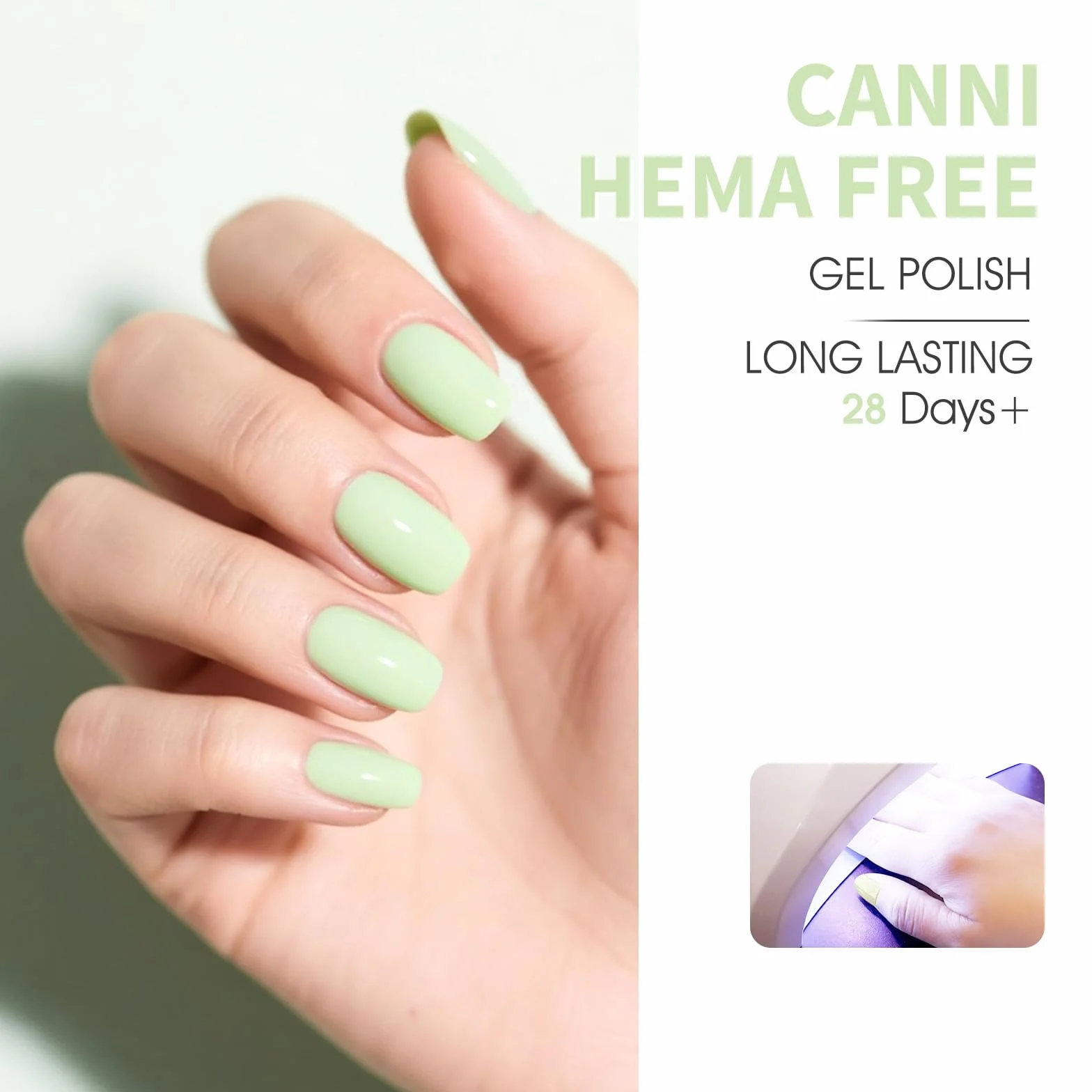 CANNI UV Gel Nail Polish Mint Green Soak Off Vernis Semi Permanent Manucure