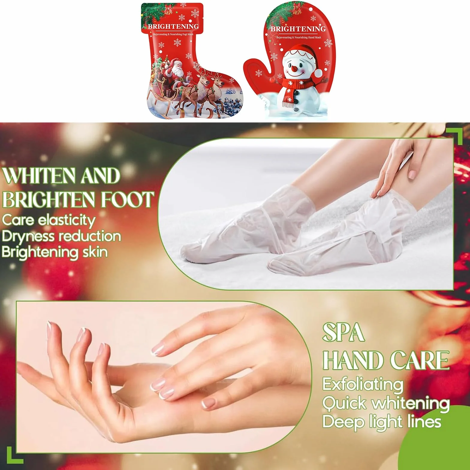 Masque Hydratant pour les Pieds et les Mains, Soin Exfoliant