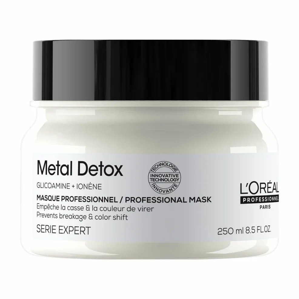 L'OREAL PROFESSIONEL Metal Detox Cheveux Secs Abîmés Hydratation 100h Casse 97% Raides Bouclés Colorés