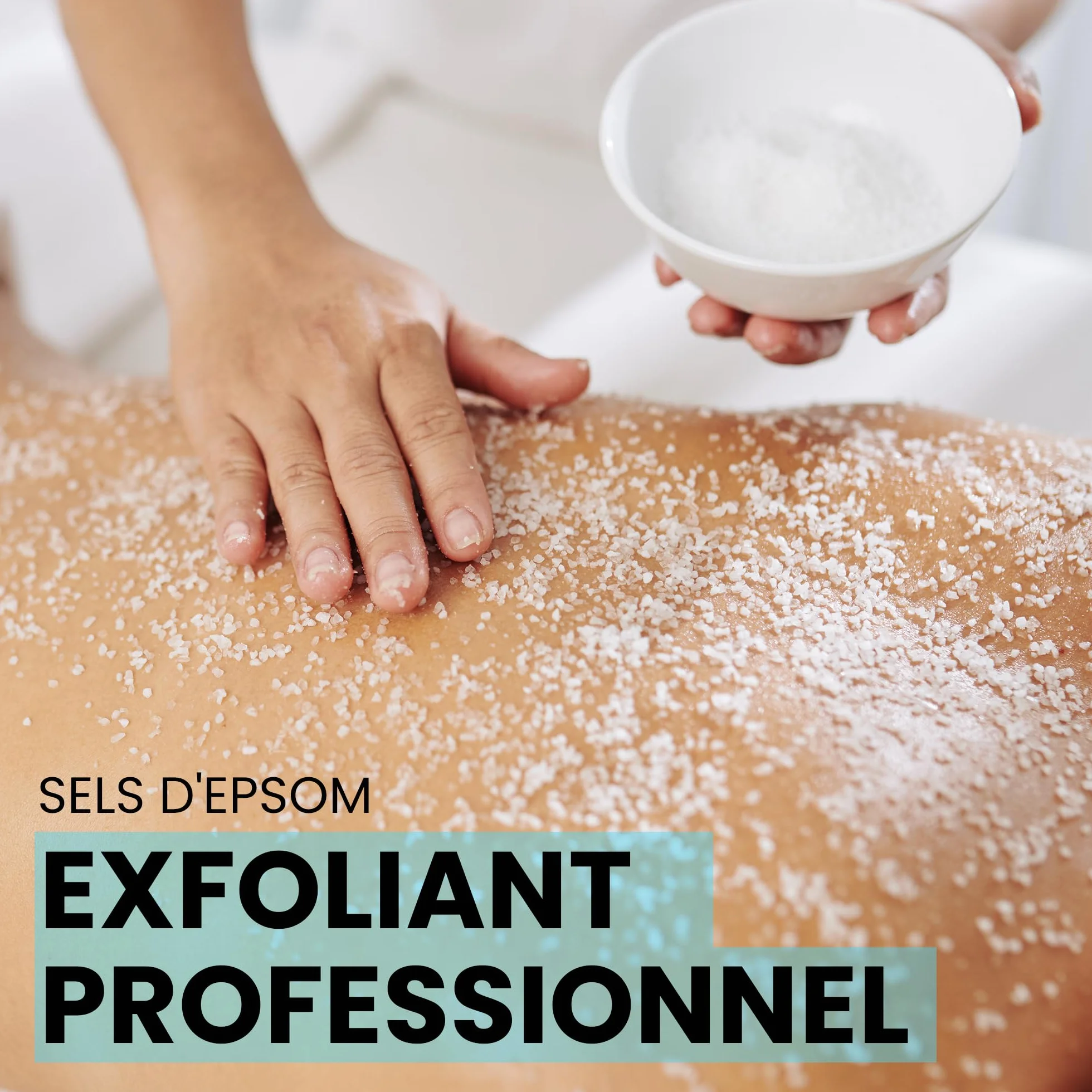 Bleu & Marine Bretania - Sels d'Epsom Magnésium Naturel 6kg | Bain de Pieds, Gommage Corporel, Masque Cheveux | Adoucit, Exfolie la Peau, Revitalise, 6kg
