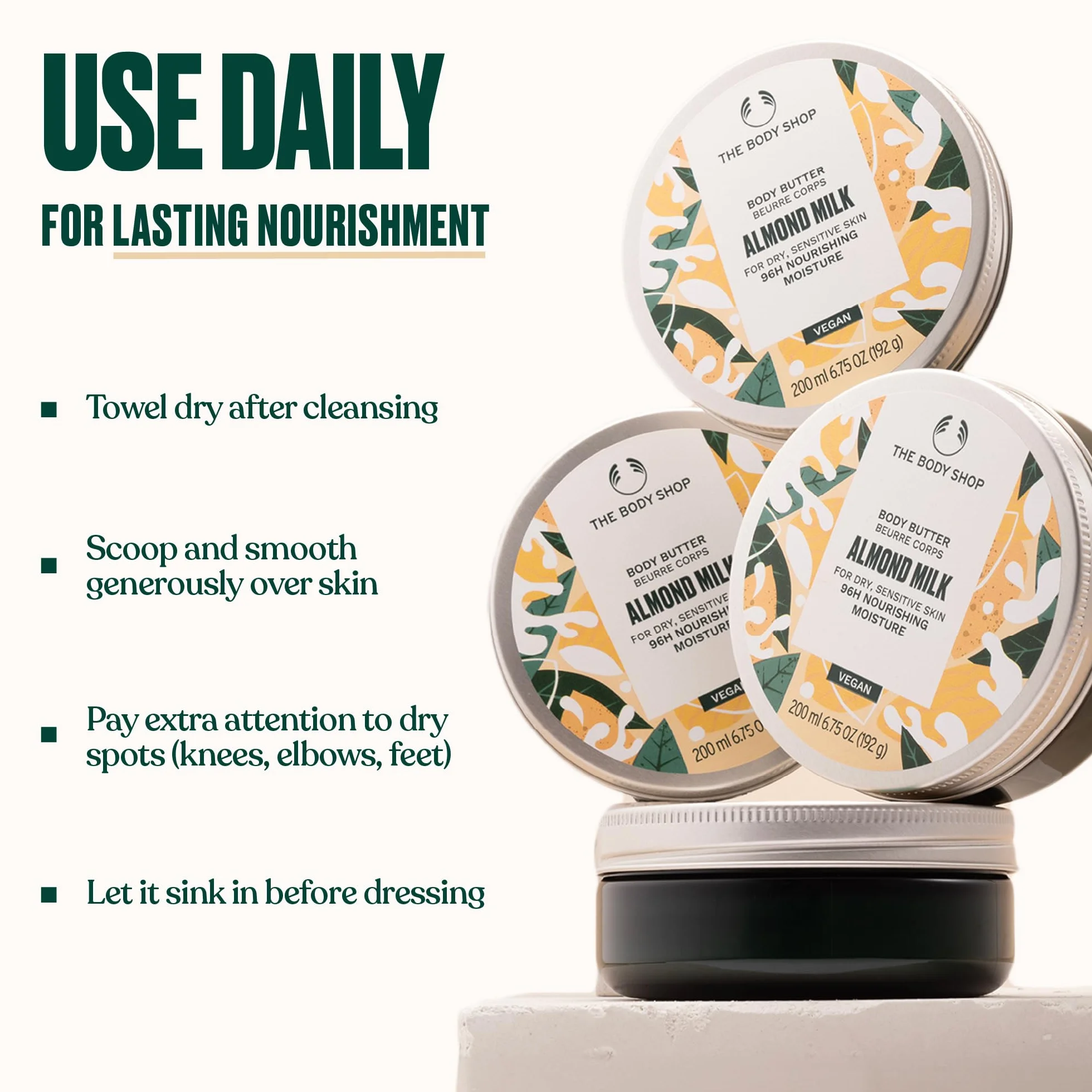 THE BODY SHOP Beurre corporel au lait d'amande 200 ml