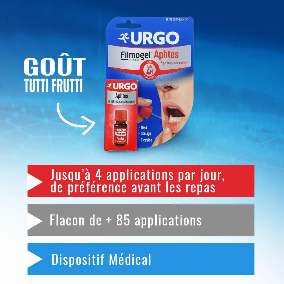 Urgo Filmogel Aphtes Traitement des aphtes et petites plaies buccales 6ml