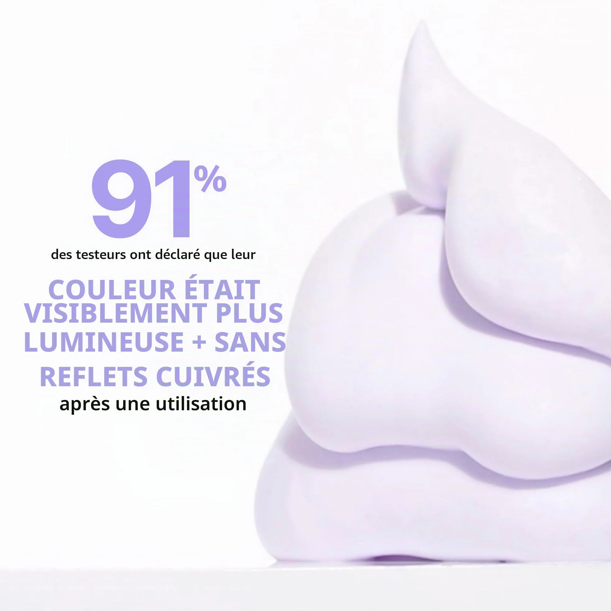 COLOR WOW Contrôle de la couleur + mousse tonifiante pour cheveux blonds – Élimine l'orange et le laiton ; pas de taches ; sans alcool ; mousse tonifiante teintée violette éclaircit les cheveux en une